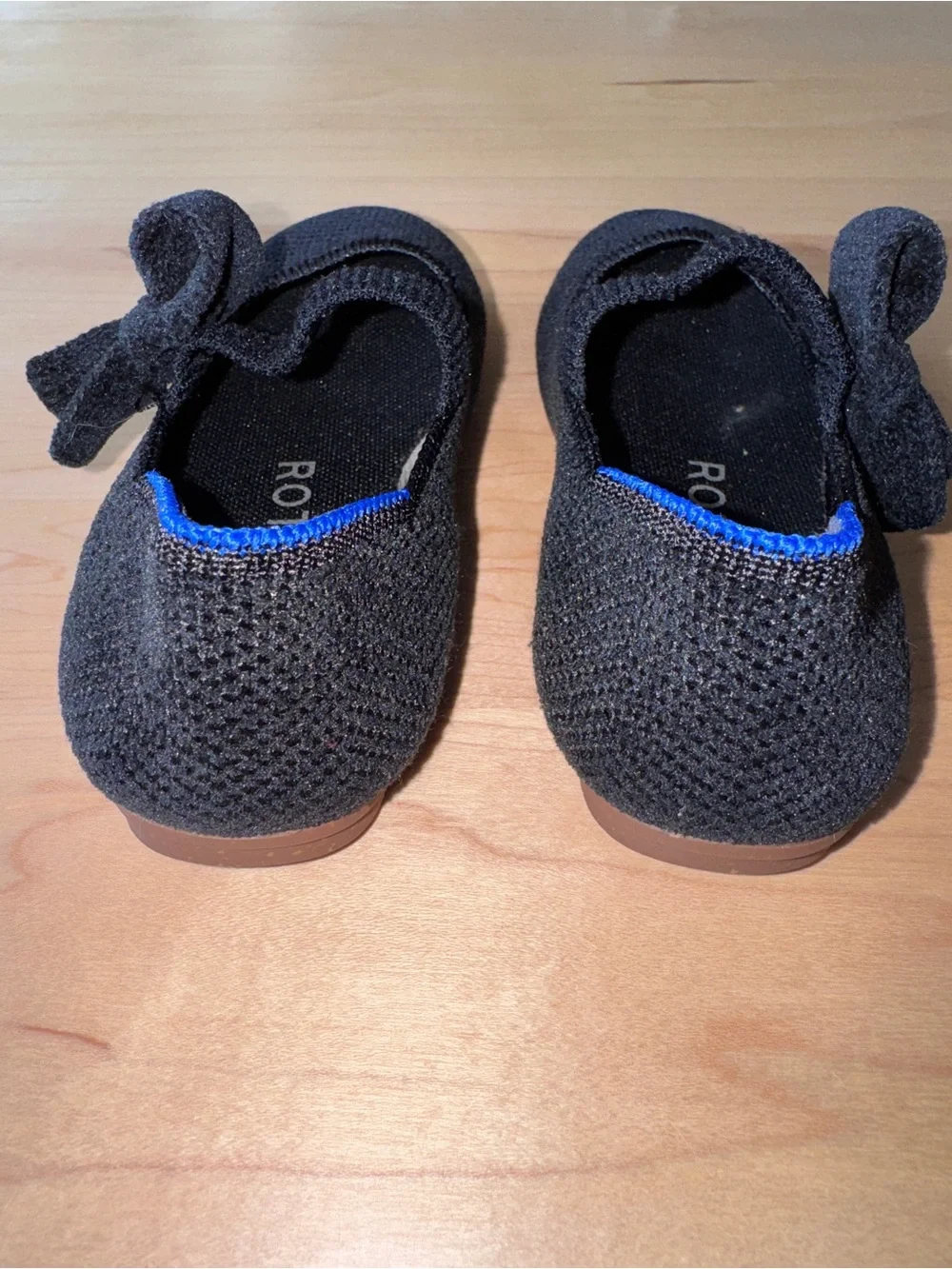Rothy's The Kids Tux Bow Mary Jane in Knit Black 9
